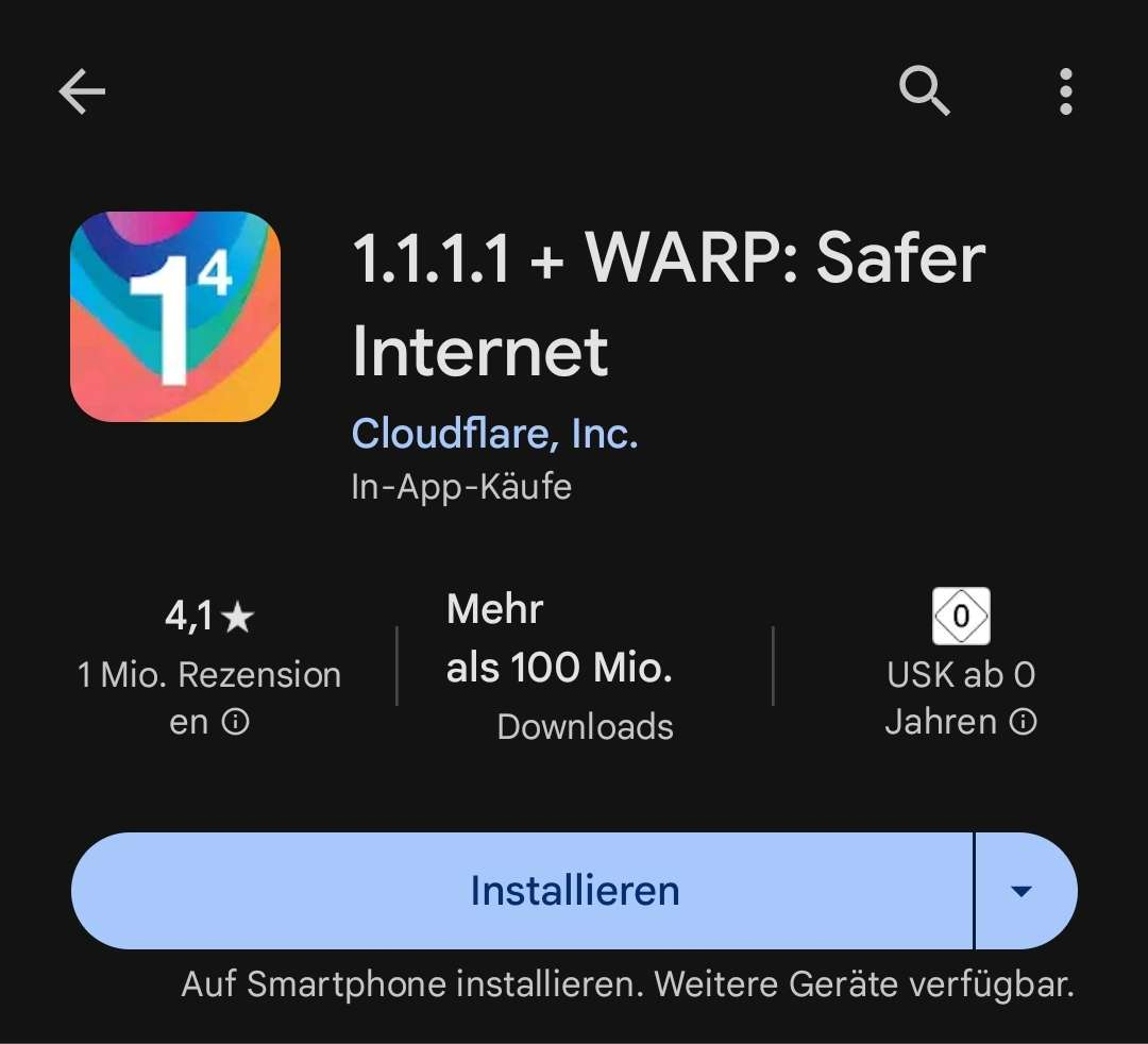 1.1.1.1 Android App