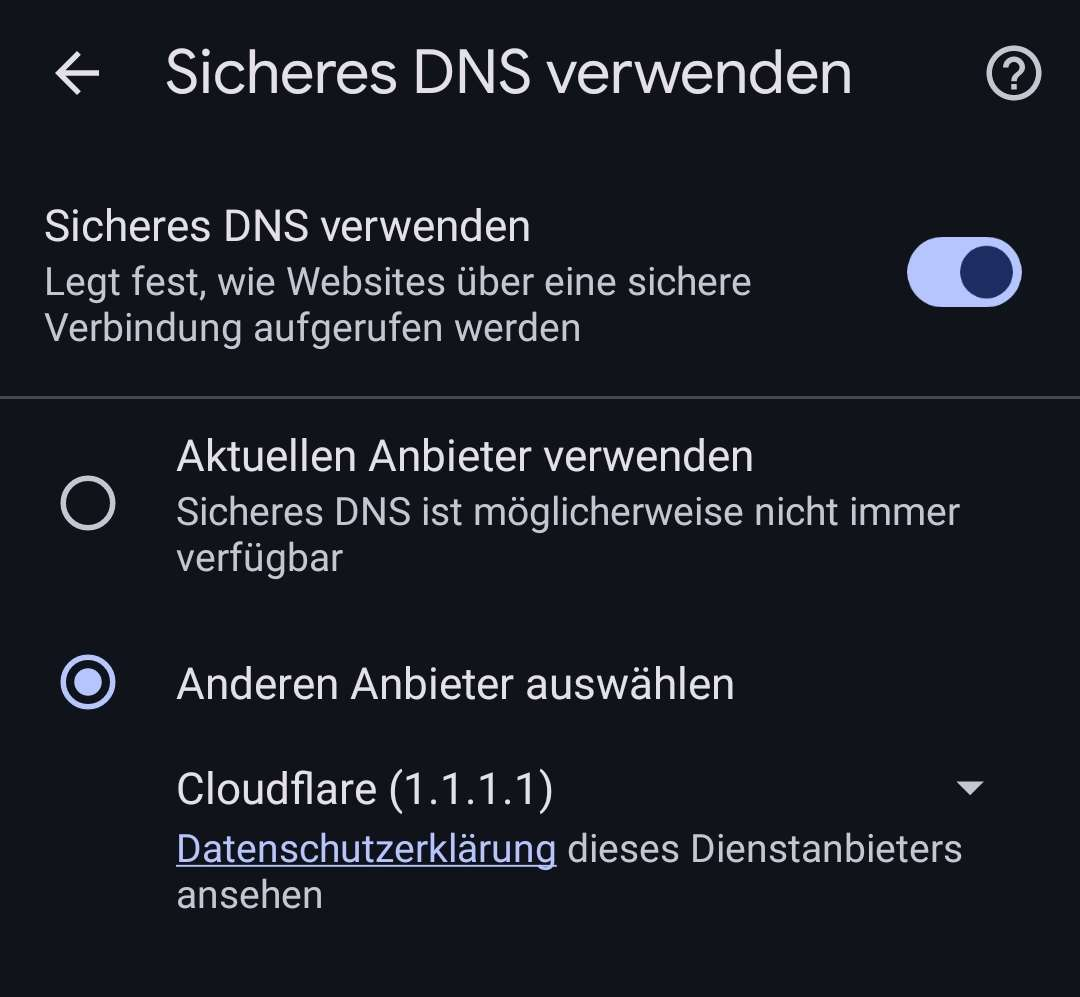 Chrome Mobile Anbieter wählen